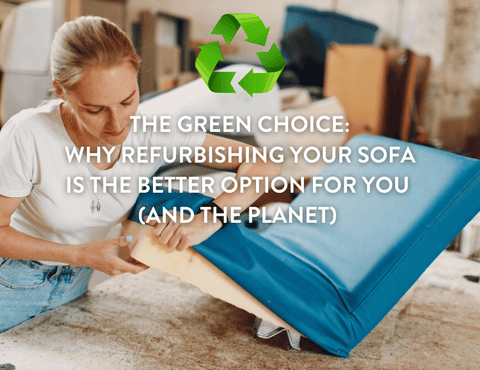 Person refurbing a sofa with custom foam from we cut foam