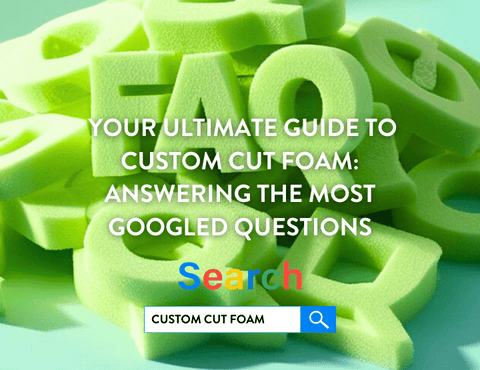 Custom Cut Foam Shaped Letters reading FAQ