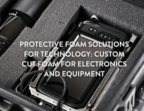 expensive camera equipemnt in a protective case surrounded by custom cut foam 