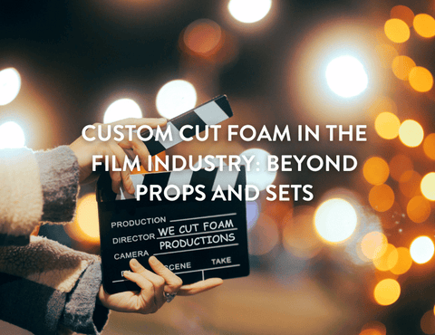 A person holds a clapperboard in front of blurred lights, showcasing film production. 